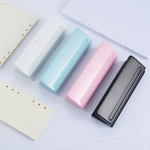 Xách tay hình chữ nhật tùy chỉnh 6 lỗ đục lỗ cho A5 A6 A7 giấy, đen hồng trắng xanh có thể điều chỉnh cá nhân ràng buộc giấy đục lỗ - Product Image 1