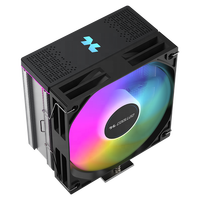 COOLLEO Coolio B60S Single Tower CPU Cooler 6 Heat Pipes Direct Contact Design ARGB Series Fluid Bearing 74.9CFM Computer Case