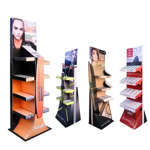 Soporte de exhibición LED para supermercado, alta calidad, para promoción de joyería, pantalla cosmética, exhibición de suelo para productos de belleza