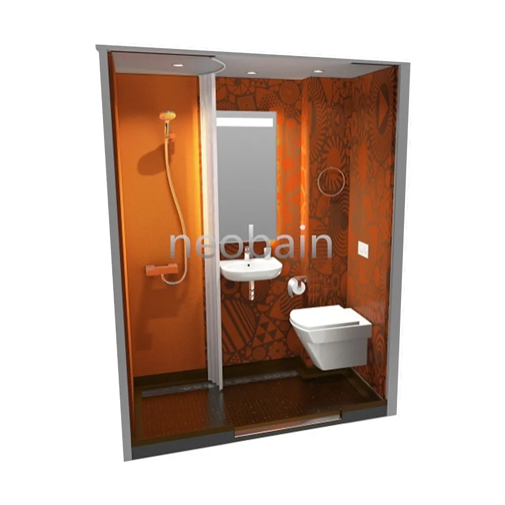 Casa de banho profissional projetada especial para hotel comercial sala de estudante arquitetura móvel