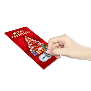Merry Christmas <b>Scratch</b> and Win Card with Random Code Sale Win Digital Printing <b>Scratch</b> Lotteri <b>Scratch</b> Cards - Product Image 3