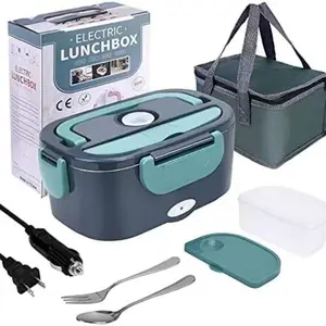 Portable 1.5L Electric Lunch Box Stainless Steel Food Warmer & Heater for Car & Home 220V/12V Leak Proof Storage Container
