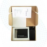 SFP媒体转换器 1*端口 2*RJ45 以太网 自适应 10/100/1000Mbps 光纤 10-80Km 距离 RoHS CE