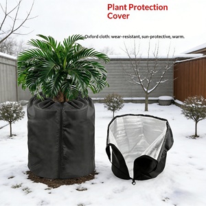 Housse de protection pour plantes d'hiver, extérieure, de jardin, en PP <span class=keywords><strong>noir</strong></span> non tissé, imperméable, avec cordon de serrage, protection contre le gel - Product Image 1