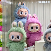 Pop Mart The Monsters Labubu Exacting Macaron Have a Seat Vinyl Blind Boxes Plush Doll Cute Toy Figure