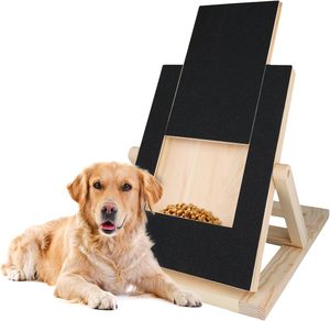 Grattoir à ongles de luxe en bois pour chien avec boîte à friandises, lime et meuleuse – Planche à gratter durable multifonctionnelle pour chiens - Product Image 1