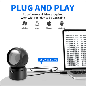 JR t30e 2D mã vạch QR Mã máy tính để bàn Máy quét bảng <span class=keywords><strong>1D</strong></span> đọc giá kiểm tra siêu thị cố định máy quét mã vạch đọc - Product Image 4