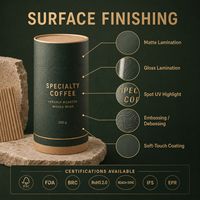 Emballage personnalisé en tube de papier kraft enroulé en spirale de qualité alimentaire pour café, thé, cacao, sucre, bonbons, gâteaux – OEM/ODM certifié
