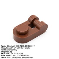 Briques de construction Gobricks en stock, vente en gros, référence GDS-1290 LDD, pièce 26047, plaque spéciale 1x1