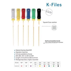 File manuali di endodonzia File di Root Canal dentali Endo File di File in acciaio inossidabile K File per uso manuale strumenti dentali K File - Product Image 6
