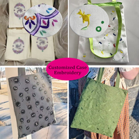 Sac de shopping en coton personnalisé, sac fourre-tout en toile brodé avec logo personnalisé, avec poche et compartiment