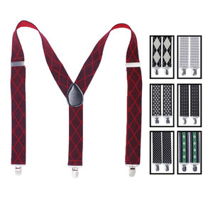 Ceinture à carreaux <span class=keywords><strong>pour</strong></span> hommes et femmes, bretelles en Polyester, bretelles réglables, élastiques, <span class=keywords><strong>pour</strong></span> adultes, pantalons chemises - Product Image 1