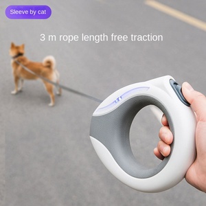 Correa Retráctil Automática de Plástico Ecológico para Perros, con Cintas y Luz Luminosa, Venta al por Mayor - Product Image 3