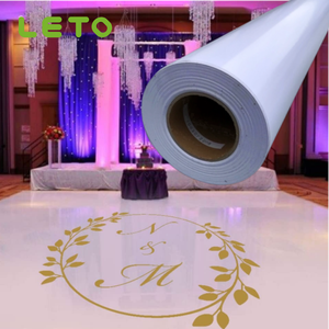 Matériau de revêtement de sol de danse de mariage en <span class=keywords><strong>vinyle</strong></span> <span class=keywords><strong>transparent</strong></span> écologique brillant/mat/blanc PVC, <span class=keywords><strong>rouleau</strong></span> de <span class=keywords><strong>vinyle</strong></span> auto-adhésif brillant - Product Image 2