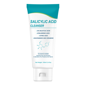 Limpiador facial antigrasoso y antiespinillas de ácido salicílico, limpiador facial espumoso de niacinamida de limpieza suave e iluminador - Product Image 1