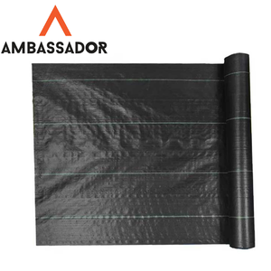 90g <b>Black</b> Plastic Ground Cover Uv Stable Weed Mat Agriculture Weed Mat Farming Weed Barrier Block Mat Landscape <b>Fabric</b> - Product Image 5