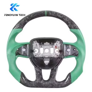 Volant en fibre de carbone forgé pour Dodge Charger <span class=keywords><strong>Challenger</strong></span> <span class=keywords><strong>Srt8</strong></span> Ram 2008 2013 2014 2015 2016 2017 <span class=keywords><strong>2018</strong></span> 2019 2020 2021 2023 - Product Image 2