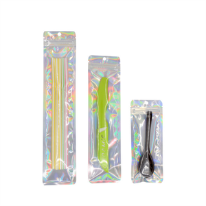 Tùy chỉnh r đứng lên cầu vồng bao bì túi Holographic resealable Mylar nhựa <span class=keywords><strong>Hologram</strong></span> <span class=keywords><strong>Hologram</strong></span> Zip khóa túi - Product Image 5