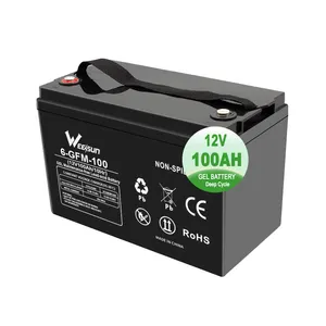 China factory high quality rechargeable 12v 100ah 120ah 150ah vrla solar gel battery front terminal lead acid batteries