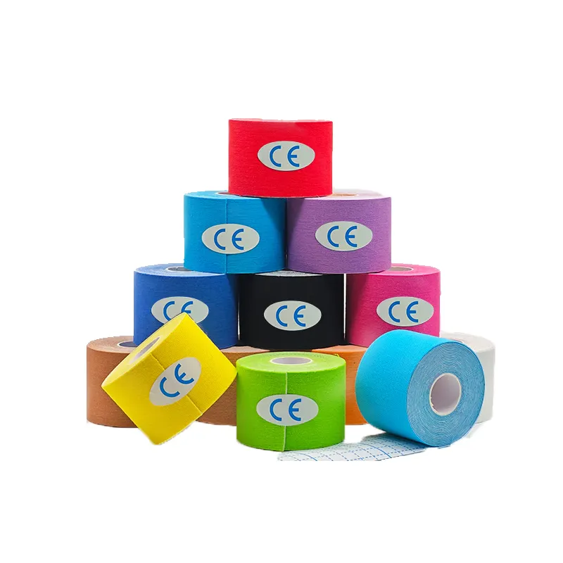 Sports Medical Tape Elastic Sports Waterproof Medical for Knees and Face Wholesale High Quality Prints pre cut kinesiology tape