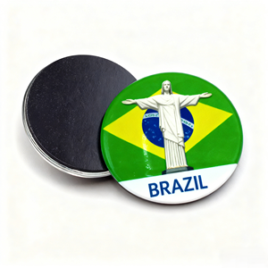 Customization Available Round Dome Printed Refrigerator Sticker Ideal for Souvenir Shops Glass <b>Fridge</b> Magnet - Product Image 3