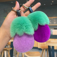 Porte-clés en peluche de lapin aubergine en peluche super doux de 10 cm pendentif ours de voiture porte-clés porte-monnaie mignon jouet en peluche cadeau porte-clés