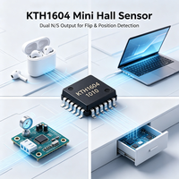 CONNTEK KTH1604 Interrupteur à effet Hall bipolaire à double sortie SMD ultra basse consommation 1.6V-5.5V 22-46Gs 5Hz/20Hz Mini 1010 TWS pour ordinateur portable
