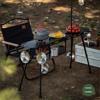 Table tactique portable réglable en hauteur pour l'extérieur, ultra légère, pour le camping, le pique-nique, le barbecue, table pliante, bureau pliable, table IGT