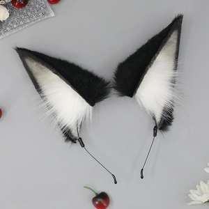 E0071 Cosplay Fuchs & Wolf Haarband Plüsch Tierohren Kopfschmuck KC Accessoire für Anime Conventions & Performance Requisiten - Product Image 2