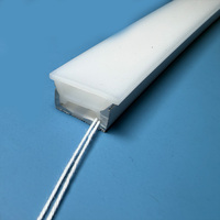 Diffuseur de tube néon en silicone 20x14mm, profilé en aluminium pour bande LED, couvercle pour éclairage linéaire de meuble COB