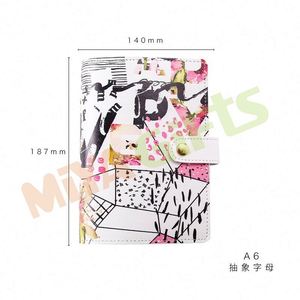 Custom Pu Leather 6 Ring Binder A5 Planner Agenda Notebook Cover Floral Landscape <strong>Full</strong> Color CMYK UV Printing <strong>Vivid</strong> Quality - Product Image 4