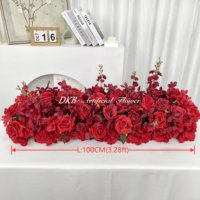 Centro de Mesa de Boda Personalizado al por Mayor, Rosas Rosadas, Arreglo Floral para Boda, Decoración con Bola de Flores, Camino de Mesa