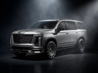 Kit carrosserie en carbone sec M-Style pour Cadillac Escalade 2026 (Pare-chocs, Capot, Diffuseur arrière, Canards, Aileron arrière)