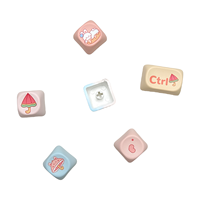 Pastèque Lapin Keycap MDA Profil Rose Mignon Keycaps PBT Matériel DYE-sublimation for100 %, 98%, 80%, 75%, 65%, 60% Clavier