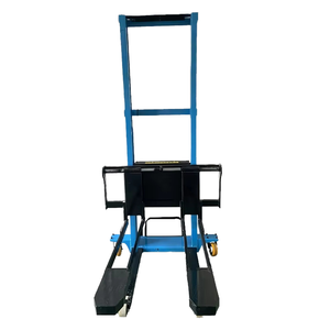 Apilador de carga automática portátil <span class=keywords><strong>Elevador</strong></span> <span class=keywords><strong>elevador</strong></span> eléctrico <span class=keywords><strong>Transpaleta</strong></span> con accesorio de neumático de carretilla elevadora y operación de pie - Product Image 6