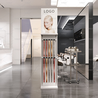 Fabrik verkaufen Metall benutzer definierte gemischte Farben Multi Floor Stand Rack Haar verlängerungen Vitrine für Salon