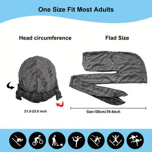 Vendita calda berretto elastico con fori e piuma lunga coda cappello pirata per gli uomini Durag - Product Image 3