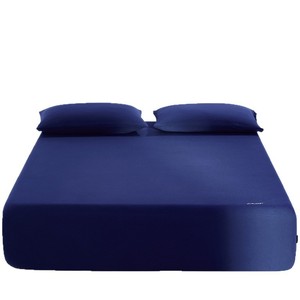 Sleep Planet Fitted <b>Sheet</b> 1.8m Deep Blue Breathable <b>Bedding</b> Adult Four Seasons Solid Color - Product Image 5