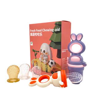 Silicone núm vú Feeder đẩy phong cách trái cây tươi cấp thực phẩm Kid nhai đồ chơi xách tay nhẹ nhàng đồ chơi in cho 0-12 tháng bé - Product Image 1