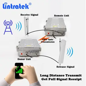 Lintratek 4g中继器大覆盖室外10W 20W gsm光900mhz光纤信号中继器，带分路器
