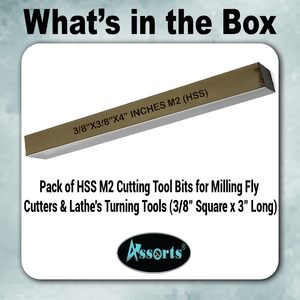 Assorts Hss M2 Cutting Tool Bit Blank 3/8 X 3/8 X 4 Inches High <b>Speed</b> Steel For Lathe Milling Turning - Product Image 5