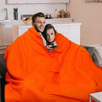 Couverture polaire ultra douce et confortable 220 GSM pour avion, légère, toutes saisons, en polyester, idéale pour les voyages, cadeau personnalisé