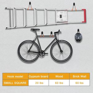 Crochets muraux en acier au carbone antidérapants de qualité supérieure en forme de U - Marque YOYOW Finition noire pour outils de jardin, vélos et plus - Product Image 5