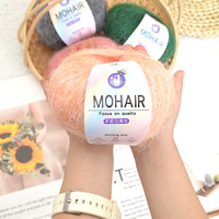 Vente directe d'usine, fil de mohair doux, moelleux, chaud, super doux, pour tricoter à la main, fil à crocheter pour pull, écharpe, chapeau, bricolage