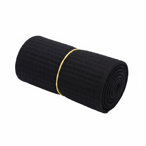 Venta al por mayor algodón blanco negro algodón BJJ cinturón de calidad superior artes marciales Karate cinturón personalizado - Product Image 1