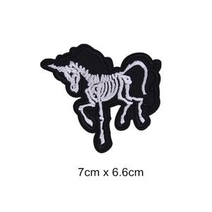 Punk Style Iron on Black Series Embroidery Rock Band Skull Moon Patch for Clothing Bag Jeans Decoration - Product Image 2