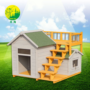 Lit de luxe imperméable pour animaux de compagnie en bois pour extérieur Maison pour chien Modèle solide Vente en gros - Product Image 2