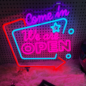 Comeim Weane Open <b>LED</b> Neon Signs for Home Mall Hotels Companies-Touch Control Wedding & Bar Decor - Product Image 1