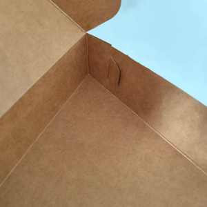 Boîte à pizza en papier kraft jetable, emballage alimentaire biodégradable, gaufrage, laminage mat pour la restauration à emporter - Product Image 4