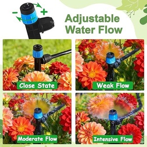 Dispositivo Automatico per Irrigazione Fiori DaringFish, Clip di Bloccaggio a Tre Vie in Plastica da 13cm, Ugello a Goccia/Spruzzo a Molla, Nero/Blu/Rosso - Product Image 3